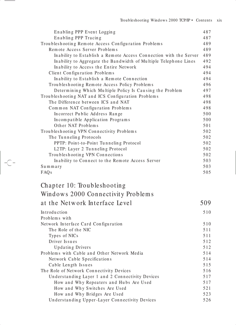 image for page Troubleshooting Windows 2000 TCP IP