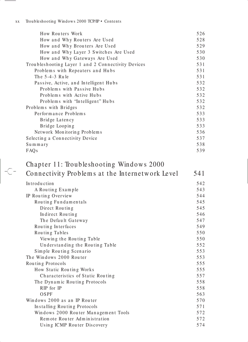 image for page Troubleshooting Windows 2000 TCP IP