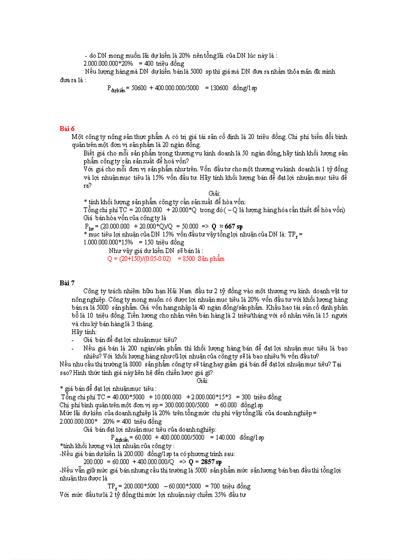 image for page Bài tập marketing