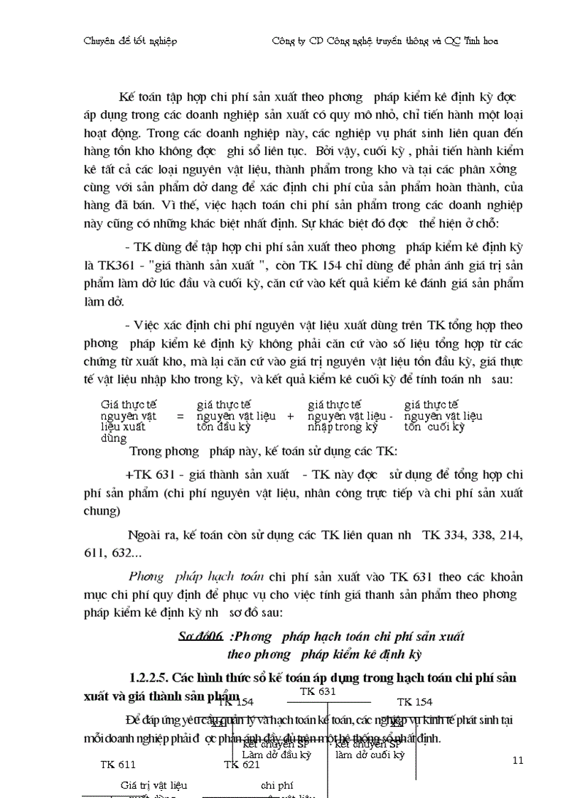 image for page Hoàn thiện kế toán chi phí sản xuất và tính giá thành sản phẩm công ty truyền thông và quảng cáo Tinh Hoa