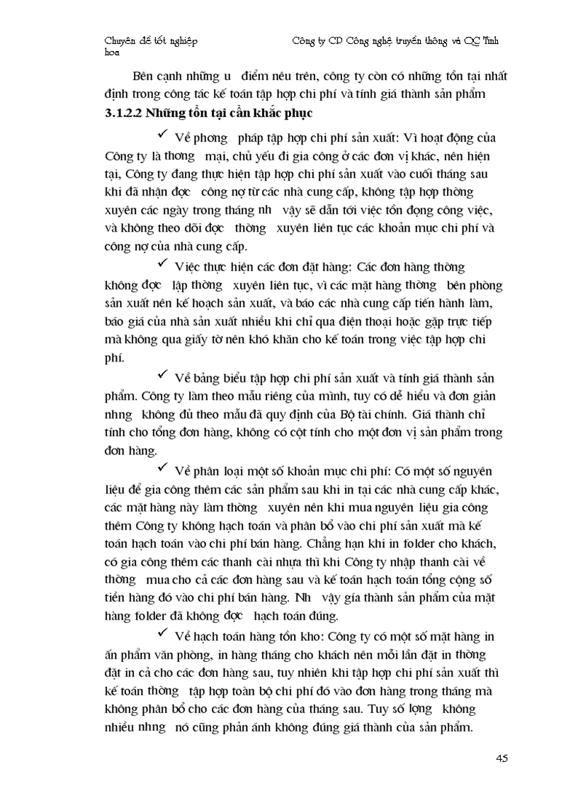 image for page Hoàn thiện kế toán chi phí sản xuất và tính giá thành sản phẩm công ty truyền thông và quảng cáo Tinh Hoa