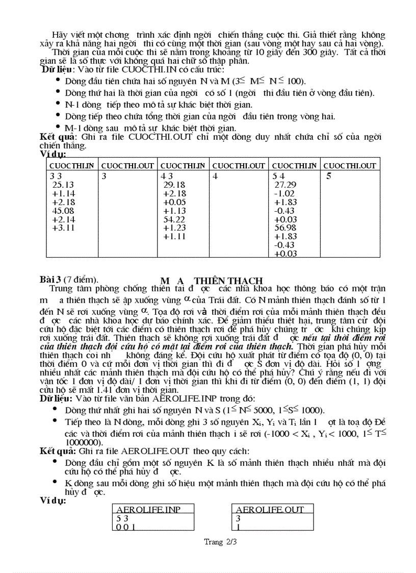 Download Đề thi chọn đội tuyển quốc gia môn tin học tỉnh Nghê An năm học 2010 2011 Vòng 2 doc