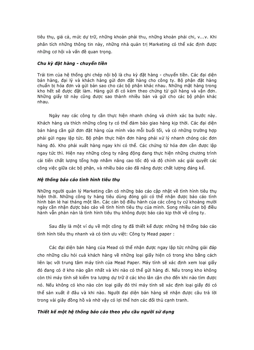 image for page Giáo trình Marketing HỆ THỐNG THÔNG TIN MARKETING VÀ NGHIÊN CỨU MARKETING