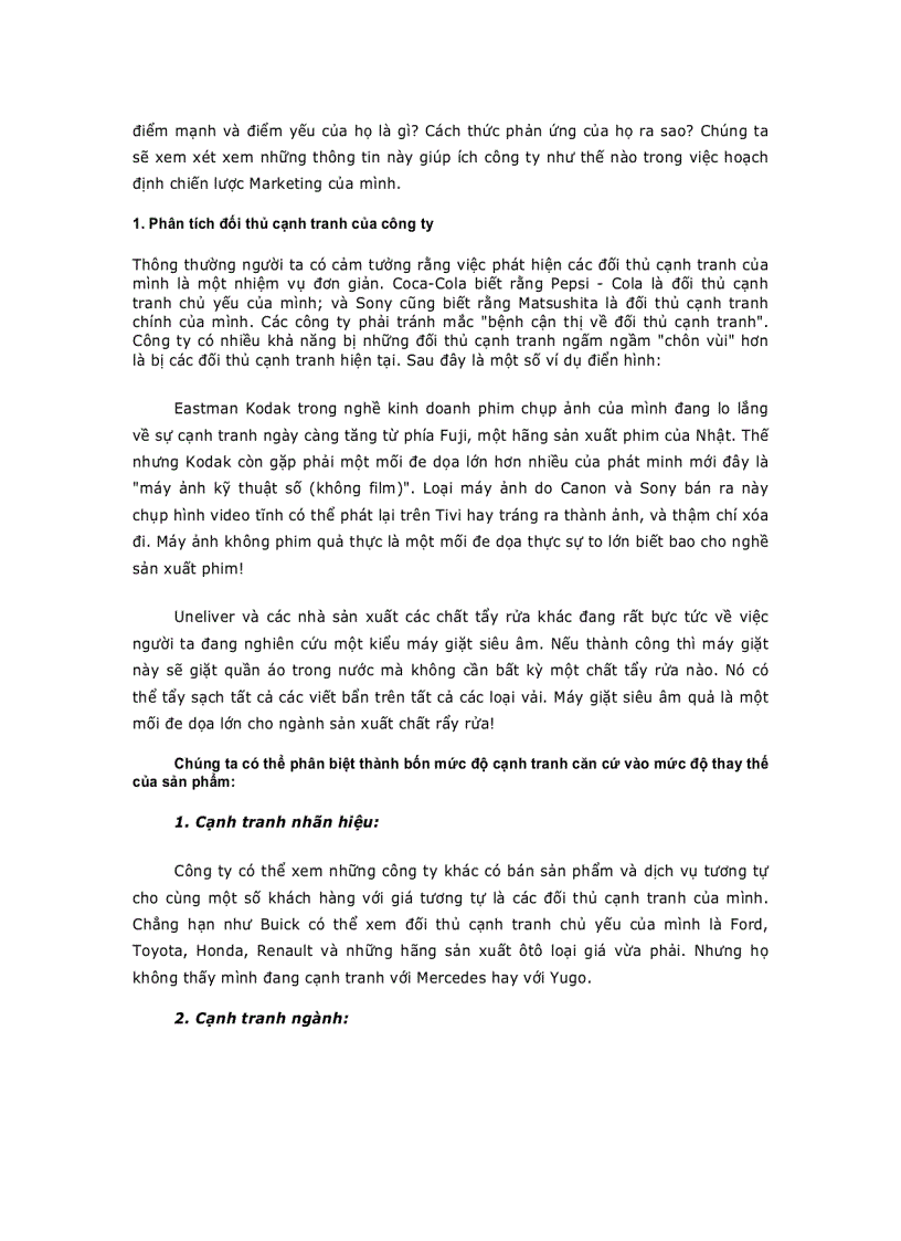 image for page Giáo trình Marketing PHÂN TÍCH NGÀNH VÀ ĐỐI THỦ CẠNH TRANH