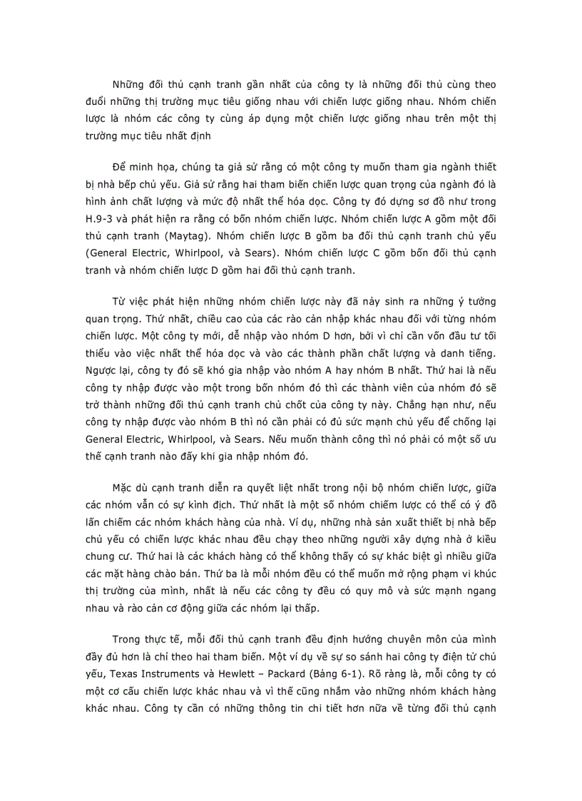 image for page Giáo trình Marketing PHÂN TÍCH NGÀNH VÀ ĐỐI THỦ CẠNH TRANH