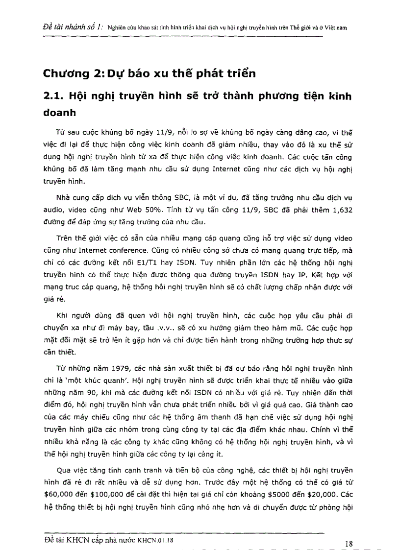 image for page Nghiên cứu khảo sát tình hình triển khai dịch vụ hội nghị truyền hình trên thế giới và ở Việt Nam