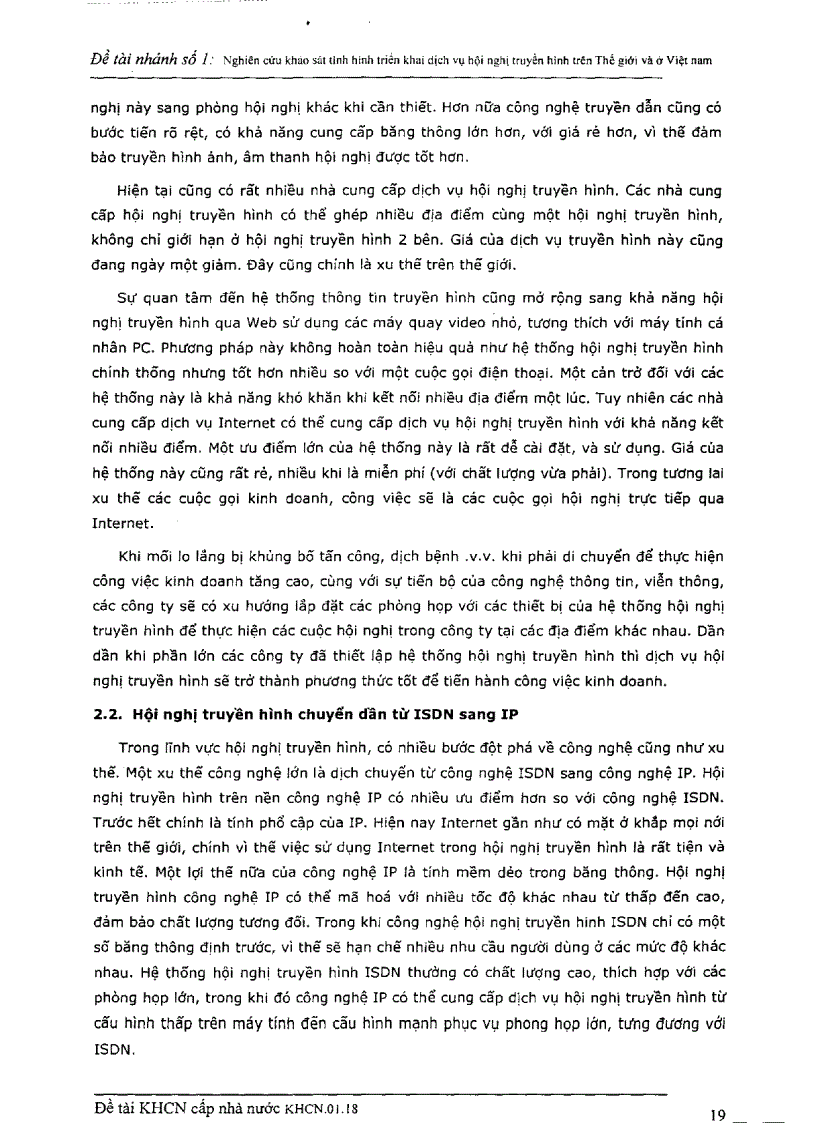 image for page Nghiên cứu khảo sát tình hình triển khai dịch vụ hội nghị truyền hình trên thế giới và ở Việt Nam