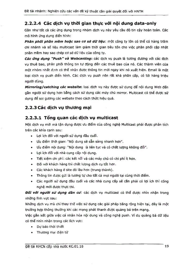 image for page Nghiên cứu các vấn đề kỹ thuật cần giải quyết đối với dịch vụ truyền hình