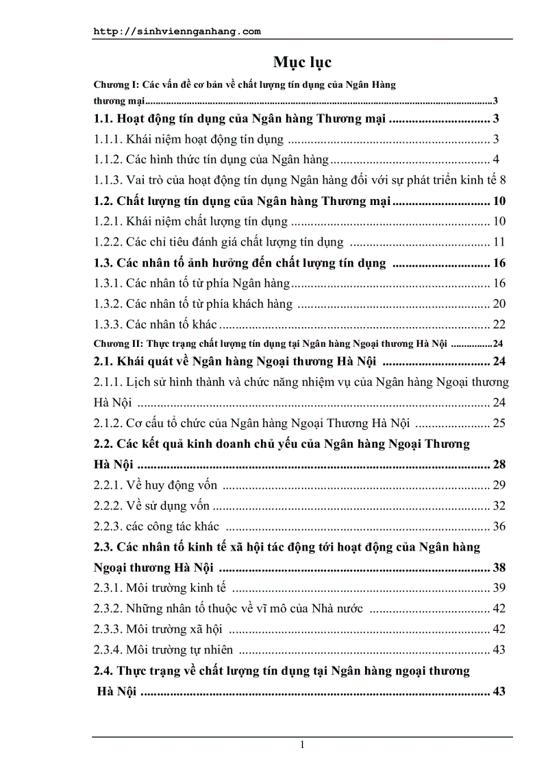 image for page Giải pháp nâng cao chất lượng tín dụng tại Ngân hàng Ngoại thương Hà Nội