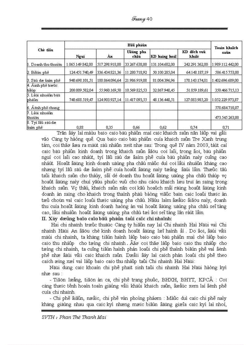 image for page Tiểu luận sự cần thiết của hệ thống báo cáo bộ phận và thực trạng báo cáo kế toán