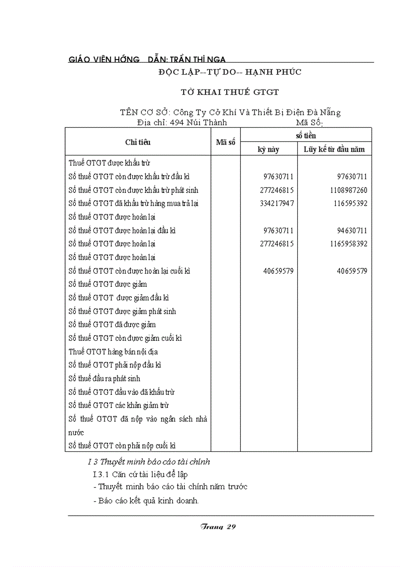 image for page Tiểu luận lập và phân tích báo cáo tài chính