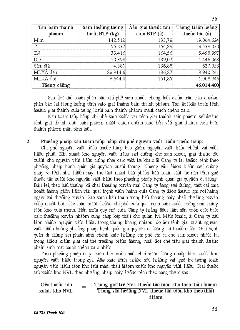 image for page Tiểu luận về Hạch toán chi phí sản xuất và tính giá thành sản phẩm