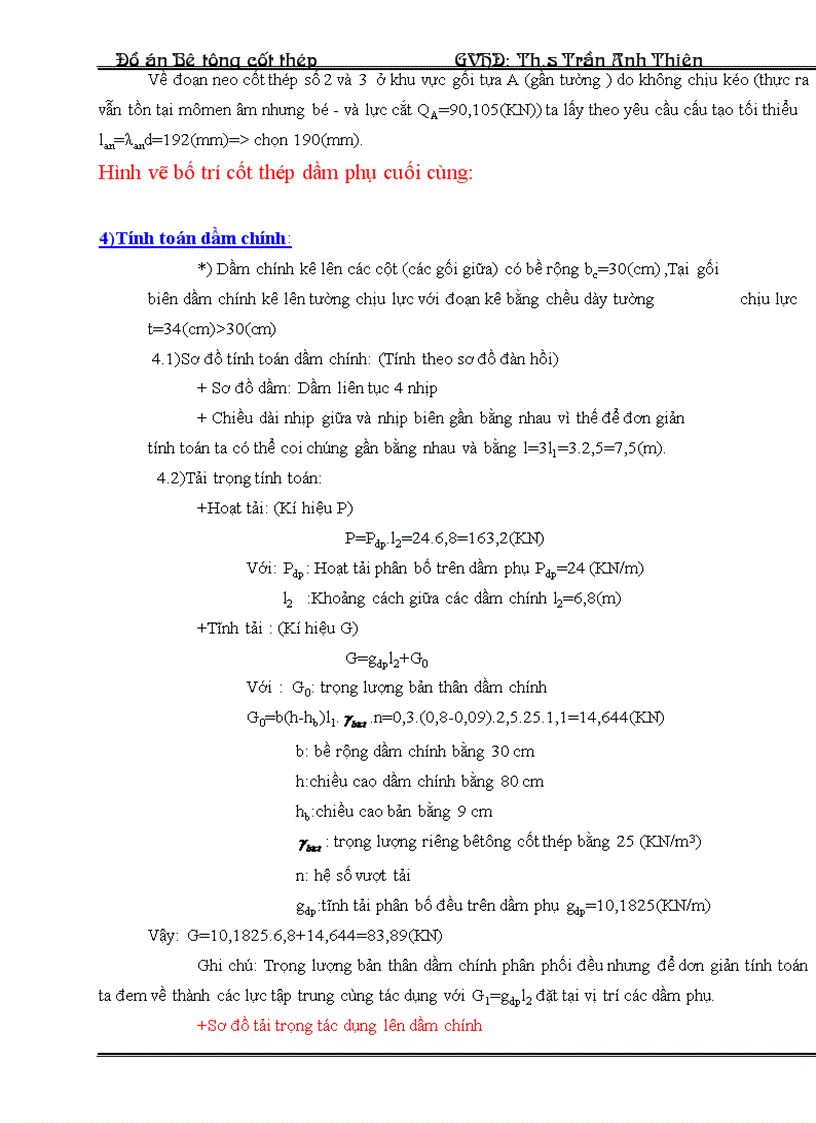 image for page Thiết kế sàn Bê tông cốt thép kiểu sàn sườn toàn khối có bản loại dầm Đồ án BTCT