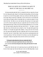 Pháp luật quốc gia và pháp luật quốc tế trong xu thế toàn cầu hoá hiện nay