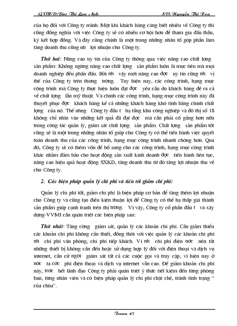image for page Một số giải pháp nâng cao lợi nhuận tại Công ty cổ phần đầu tư và xây dựng VVMI