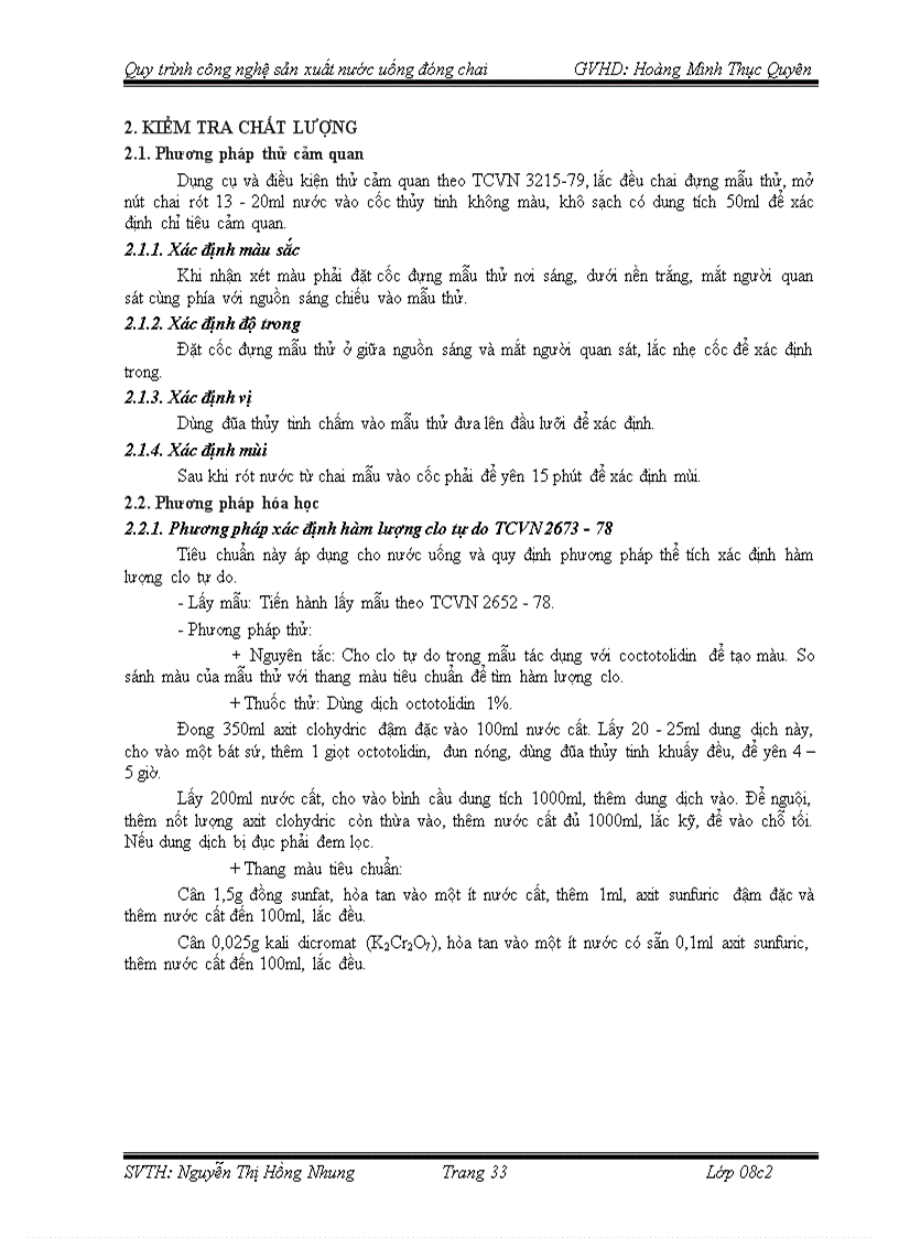 image for page Quy trình công nghệ sản xuất nước uống đóng chai