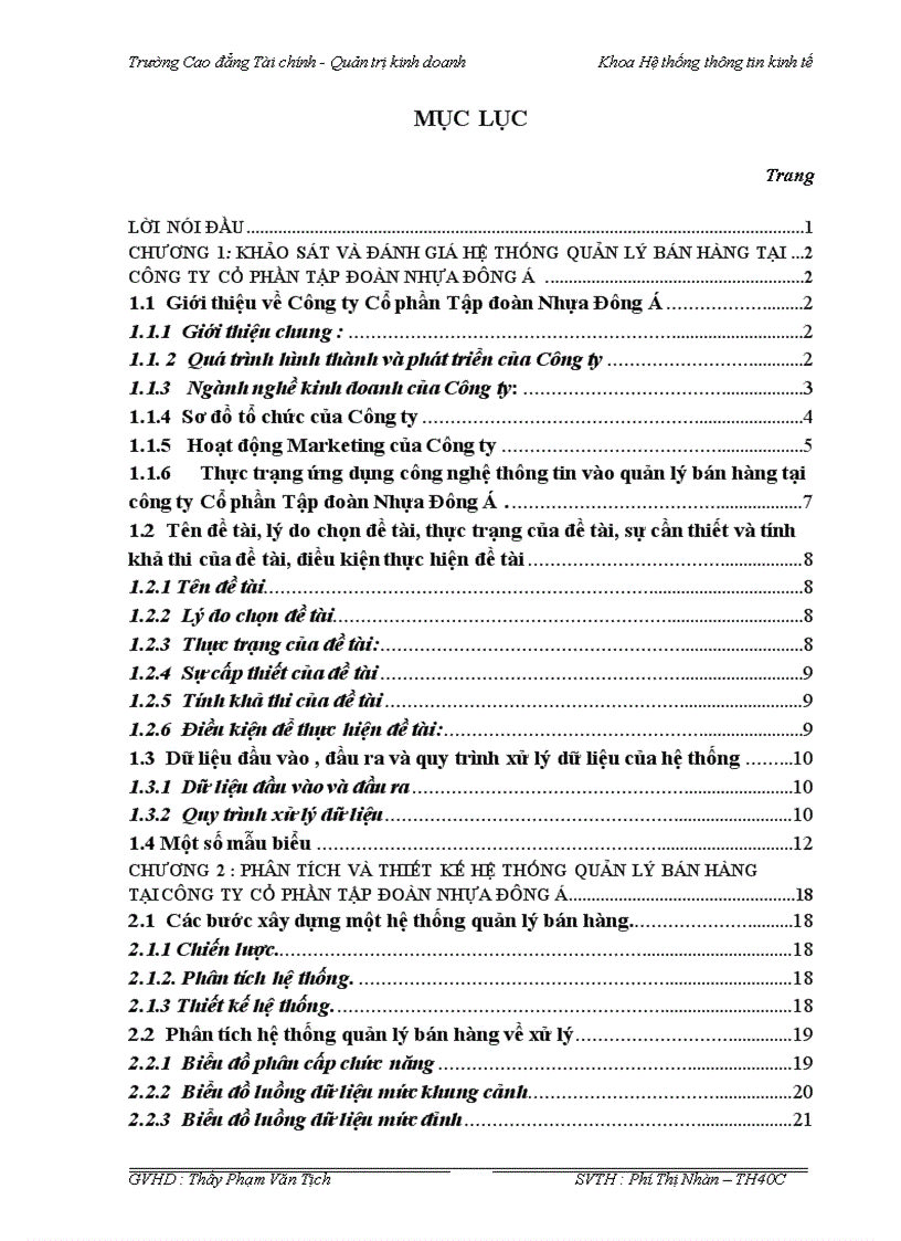 image for page Xây dựng phần mềm Quản Lý Bán Hàng cho công ty cổ phần tập đoàn nhựa Đông Á