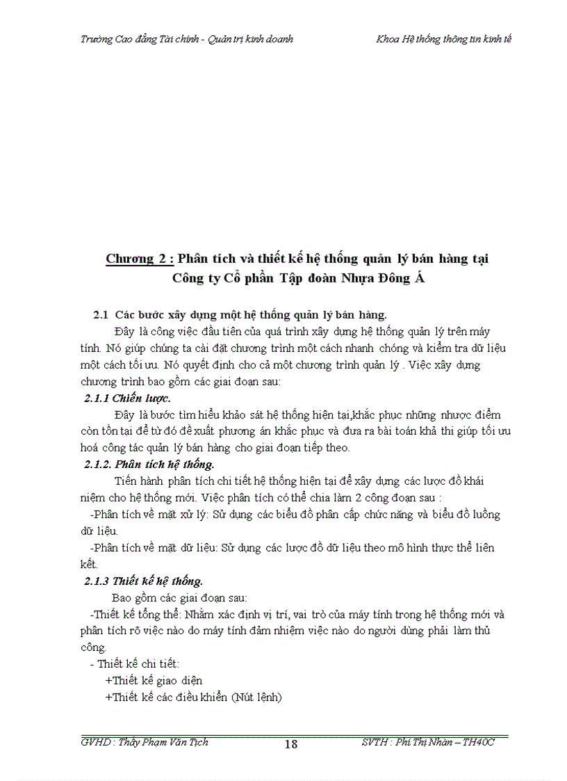 image for page Xây dựng phần mềm Quản Lý Bán Hàng cho công ty cổ phần tập đoàn nhựa Đông Á