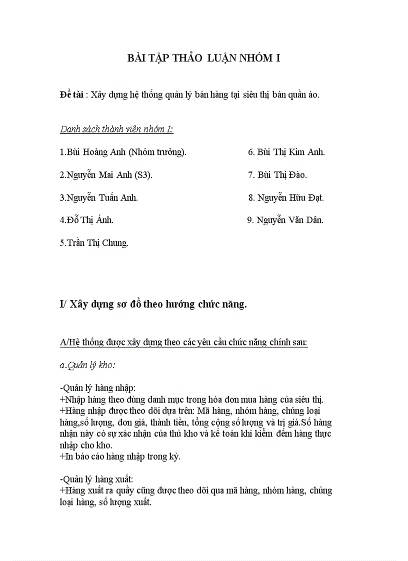 image for page Phân tích và thiết kế hệ thống quản lý bán hàng tại siêu thị bán quần áo