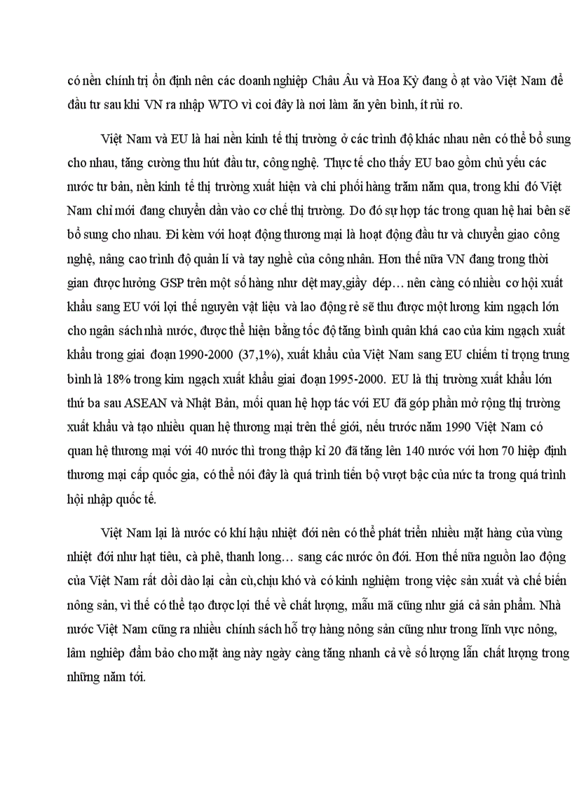 image for page Phân tích cơ hội và thách thức đối với xuất khẩu hàng nông sản của Việt Nam vào thị trường EU trong giai đoạn hiện nay