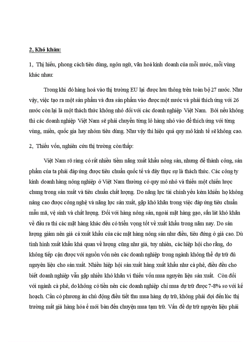 image for page Phân tích cơ hội và thách thức đối với xuất khẩu hàng nông sản của Việt Nam vào thị trường EU trong giai đoạn hiện nay