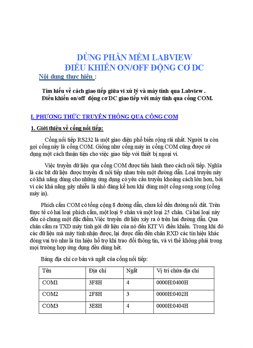 image for page Điều khiển on off động cơ dc sử dụng phần mềm labview