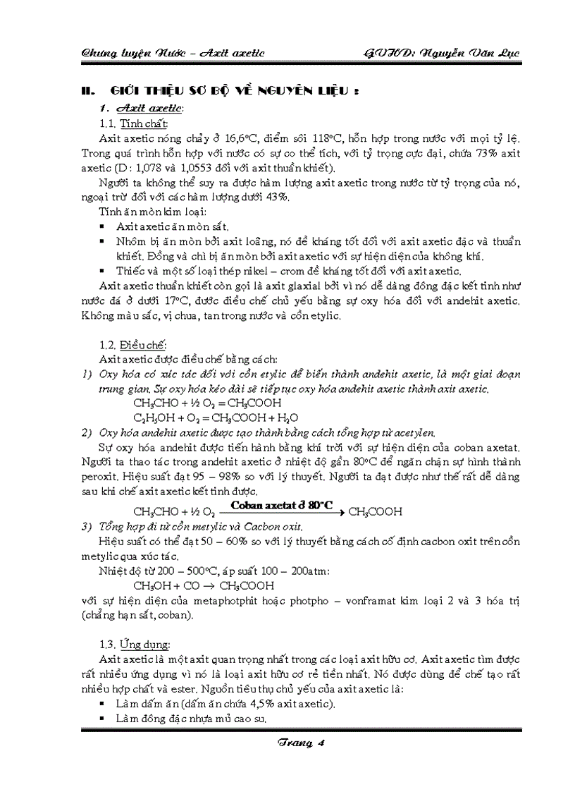 image for page Thiết kế hệ thống chưng cất Nước Axit axetic có năng suất là 3000 kg h nồng độ nhập liệu là 30 khối lượng nồng độ sản phẩm đỉnh là 95 5