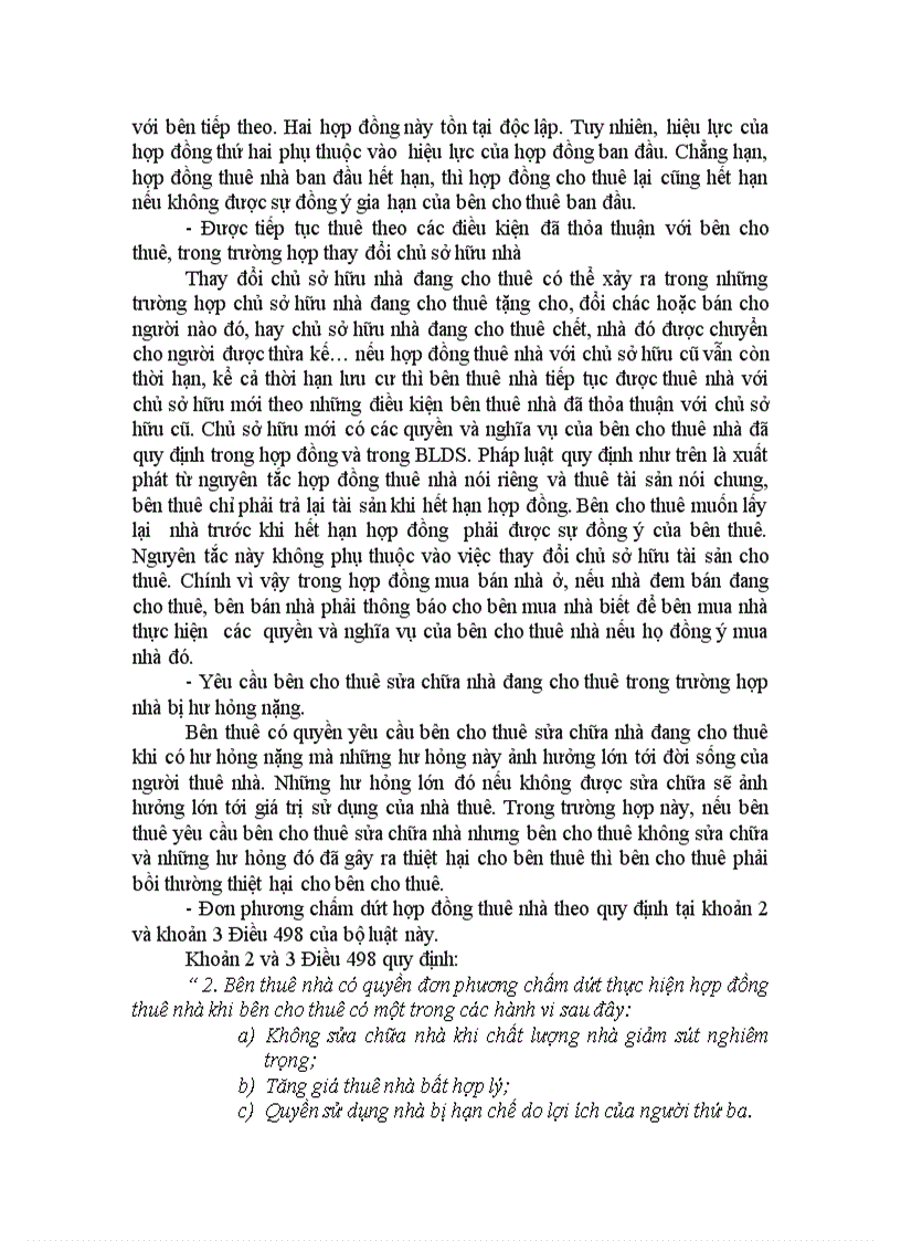 image for page Hợp đồng thuê nhà ở quyền và nghĩa vụ của các bên trong hợp đồng thuê nhà ở