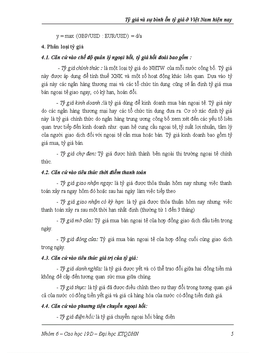 Tỷ giá và sự bình ổn tỷ giá ở Việt Nam hiện nay