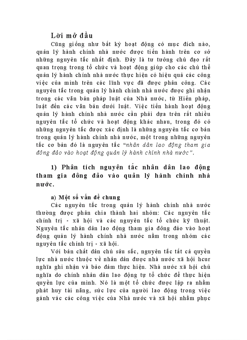 image for page Phân tích nguyên tắc nhân dân lao động tham gia đông đảo vào quản lý hành chính nhà nước và đánh giá việc vận dụng nguyên tắc này trong quản lý hành chính nhà nước ở nước ta hiện nay