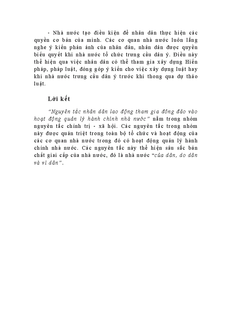 image for page Phân tích nguyên tắc nhân dân lao động tham gia đông đảo vào quản lý hành chính nhà nước và đánh giá việc vận dụng nguyên tắc này trong quản lý hành chính nhà nước ở nước ta hiện nay