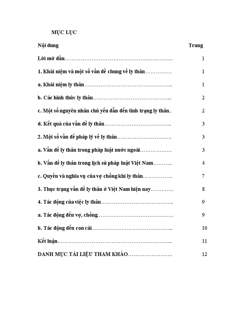 image for page Trình bày những hiểu biết của em về Ly thân theo hướng luật học