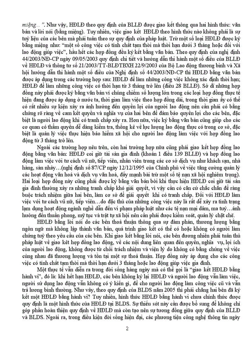 image for page Nêu và phân tích các quy định hiện hành về hình thức nội dung của hợp đồng lao động