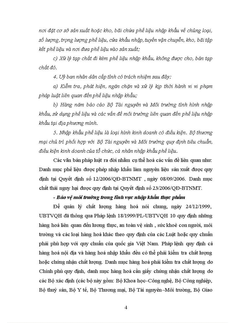 image for page Tác động của hội nhập kinh tế đến bảo vệ môi trường bằng pháp luật trong các lĩnh vực nhập khẩu