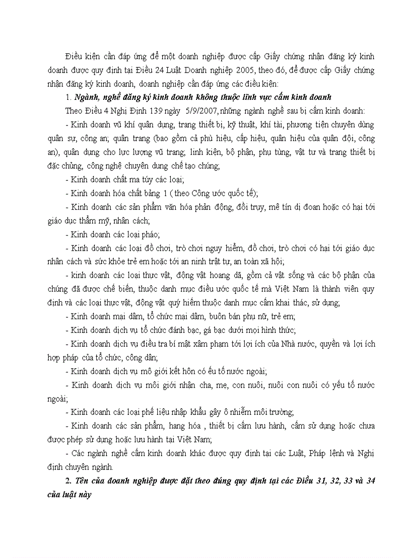 image for page Điều kiện cần đáp ứng để một doanh nghiệp được cấp Giấy chứng nhận đăng ký kinh doanh