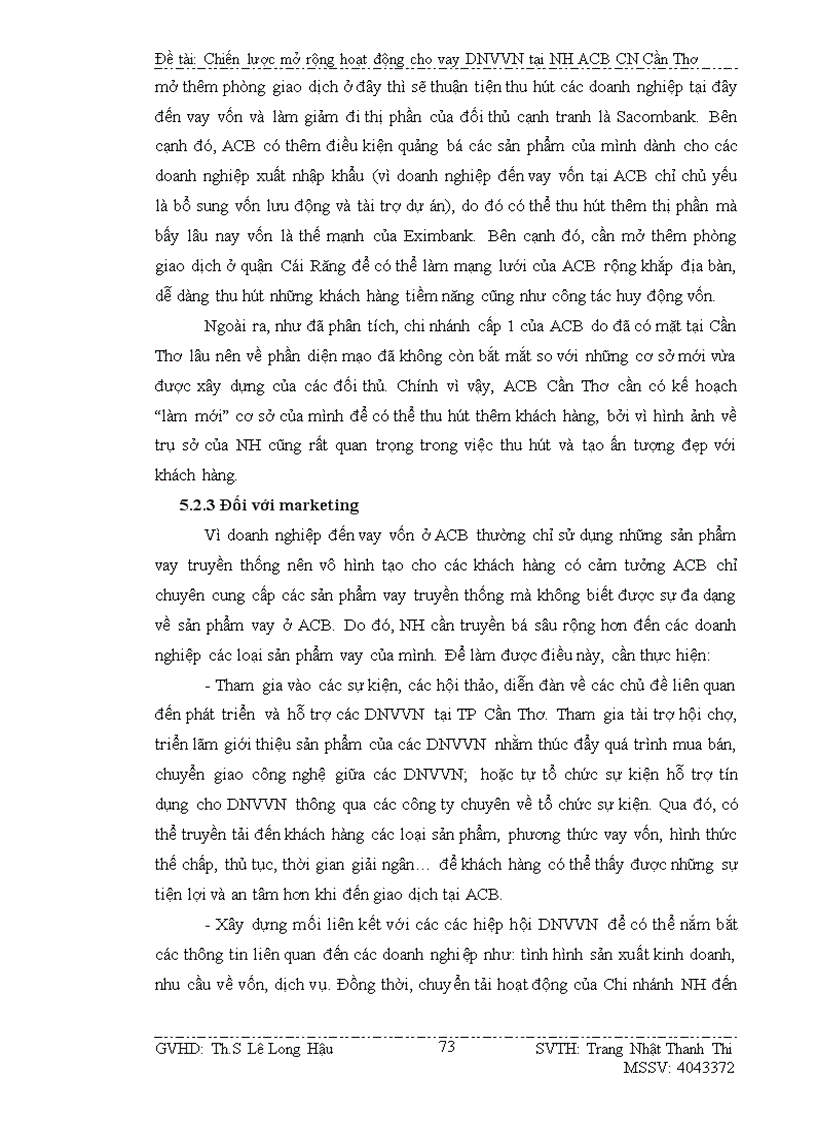 image for page Chiến lược mở rộng hoạt động cho vay doanh nghiệp vừa và nhỏ tại Ngân hàng Á Châu chi nhánh Cần Thơ