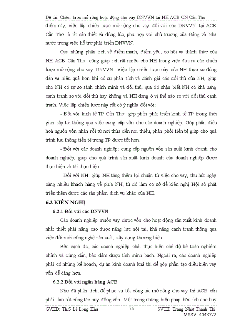 image for page Chiến lược mở rộng hoạt động cho vay doanh nghiệp vừa và nhỏ tại Ngân hàng Á Châu chi nhánh Cần Thơ