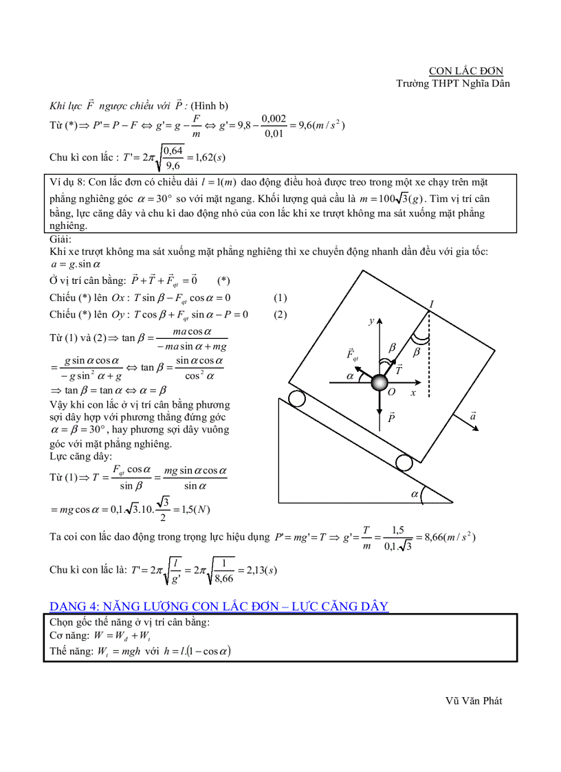 image for page CHUYÊN ĐỀ Con lắc đơn