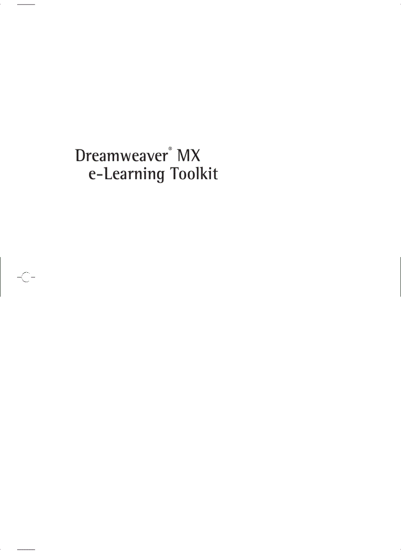 image for page Dreamweaver mx e learning toolkit