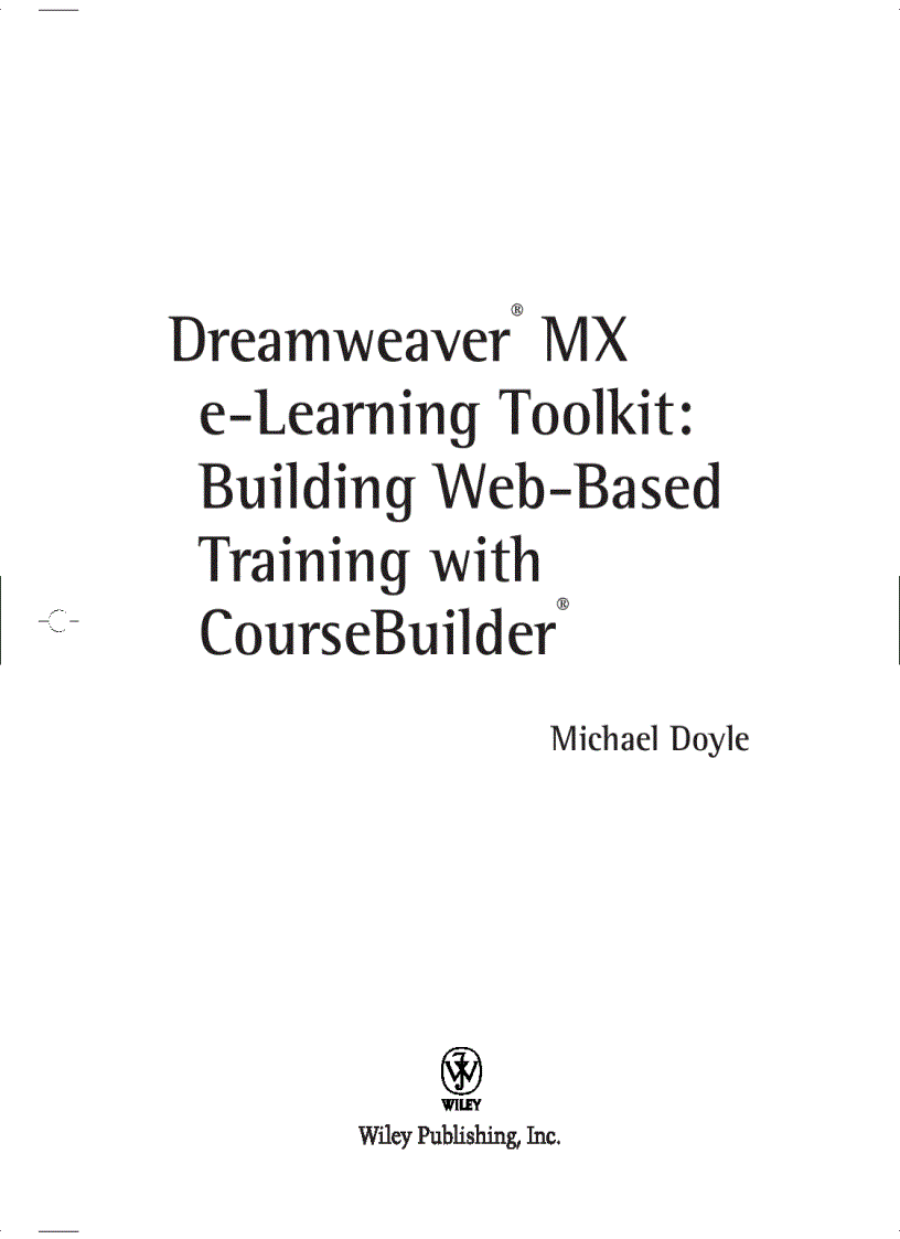 image for page Dreamweaver mx e learning toolkit