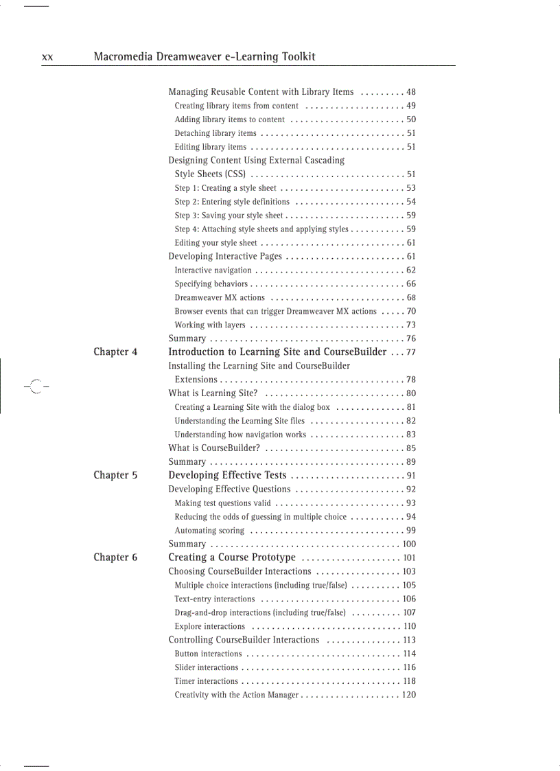 image for page Dreamweaver mx e learning toolkit