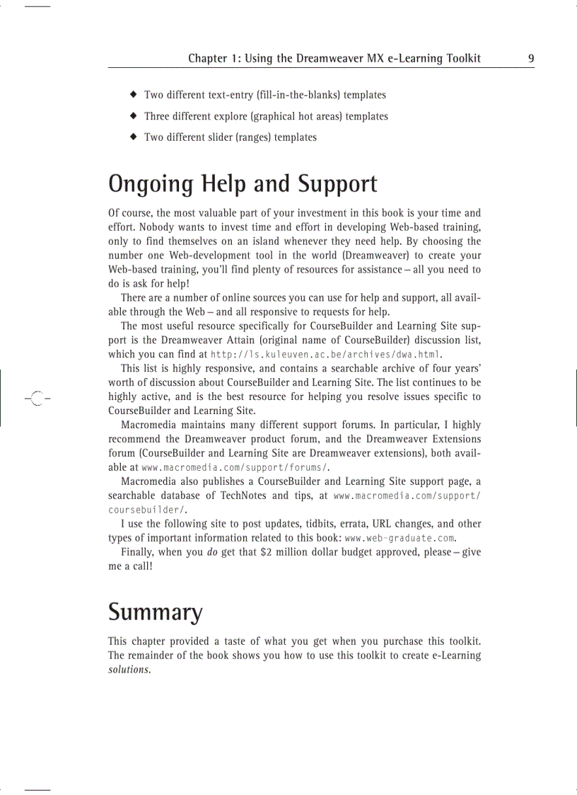 image for page Dreamweaver mx e learning toolkit