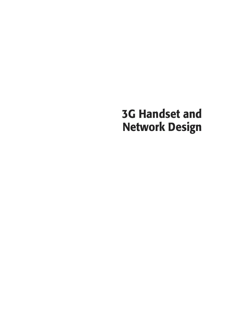 3g handset and network design