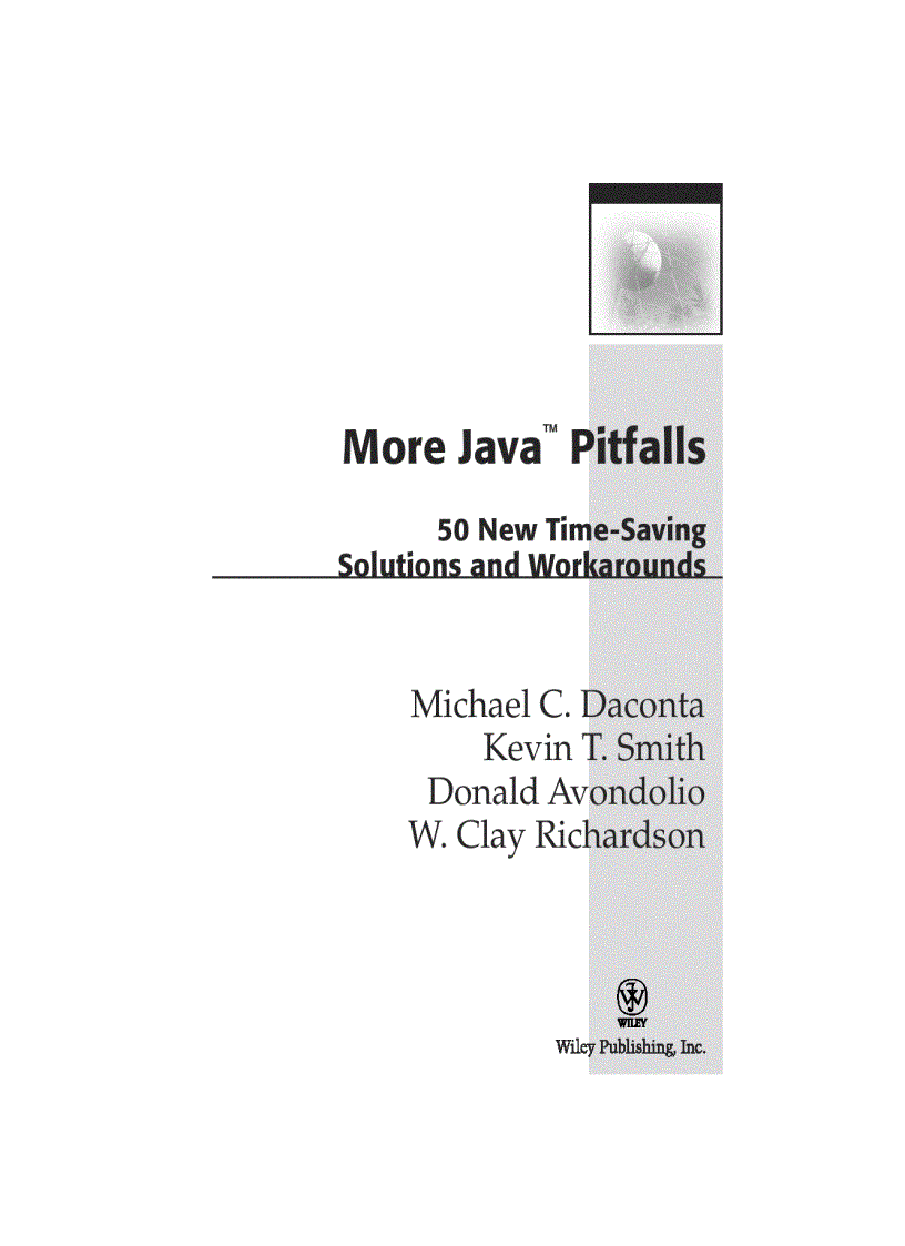 image for page More java pitfalls 50 new time saving solutions and workarounds