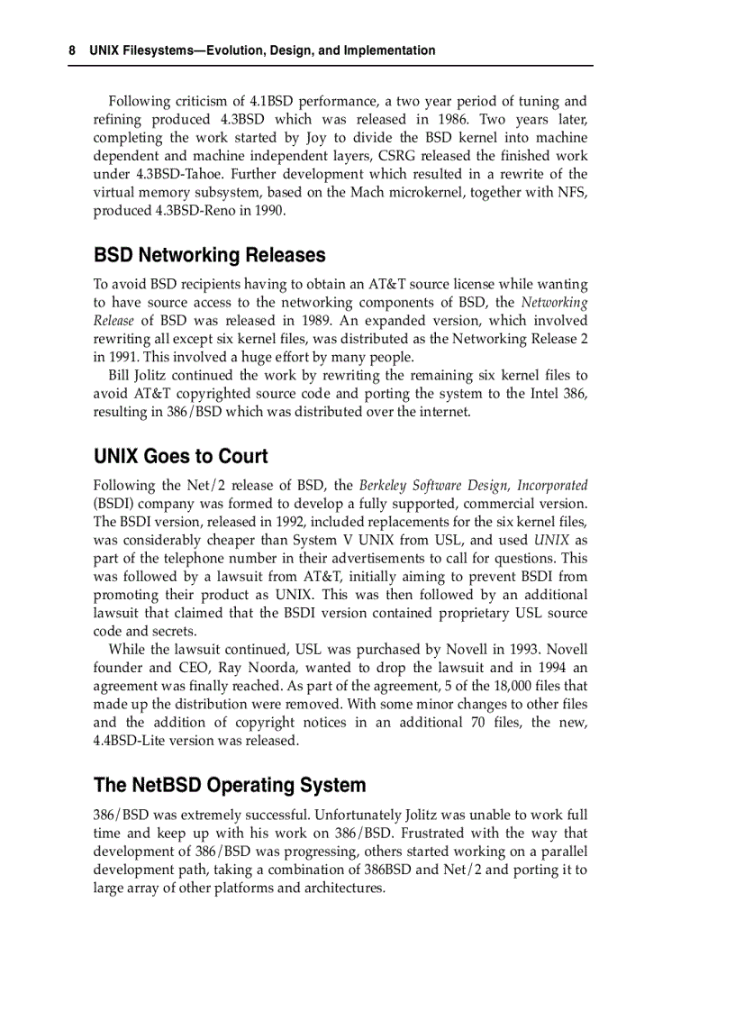image for page Unix filesystems Evolution design and implementation
