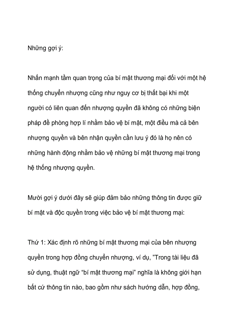 image for page Bảo vệ bí mật thương mại trong nhượng quyền