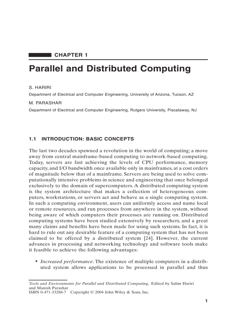 image for page Tools and environments for parallel and distributed