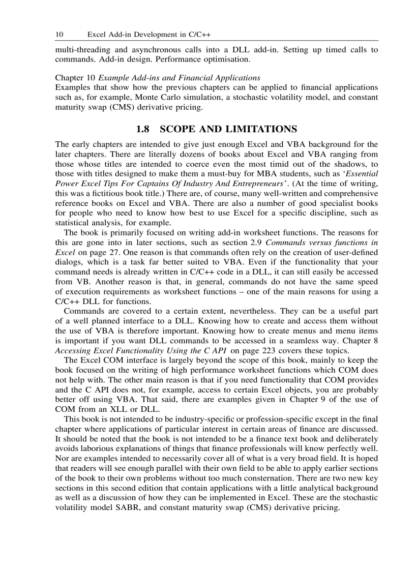 image for page Financial applications Using excel add in development in c c plus plus 2nd edition