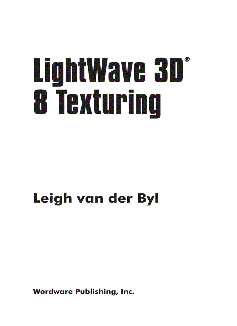 image for page Lightwave 3d 8 texturing