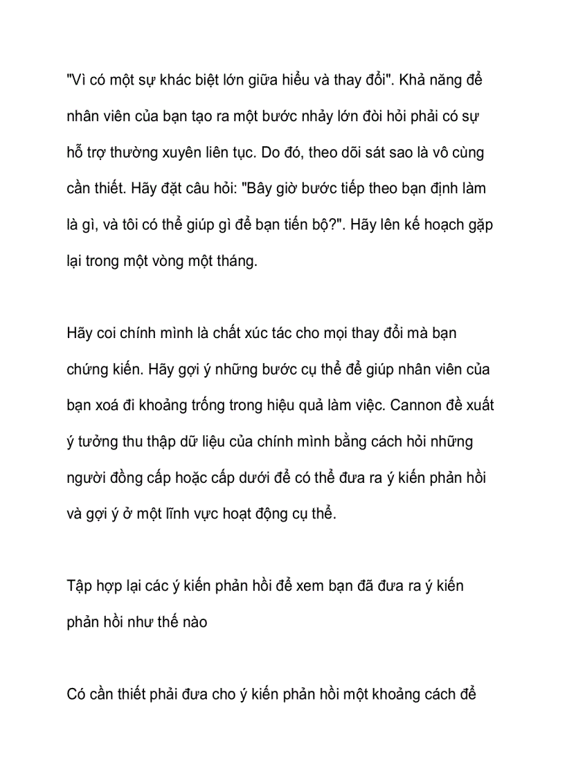image for page Những phản hồi hiệu quả